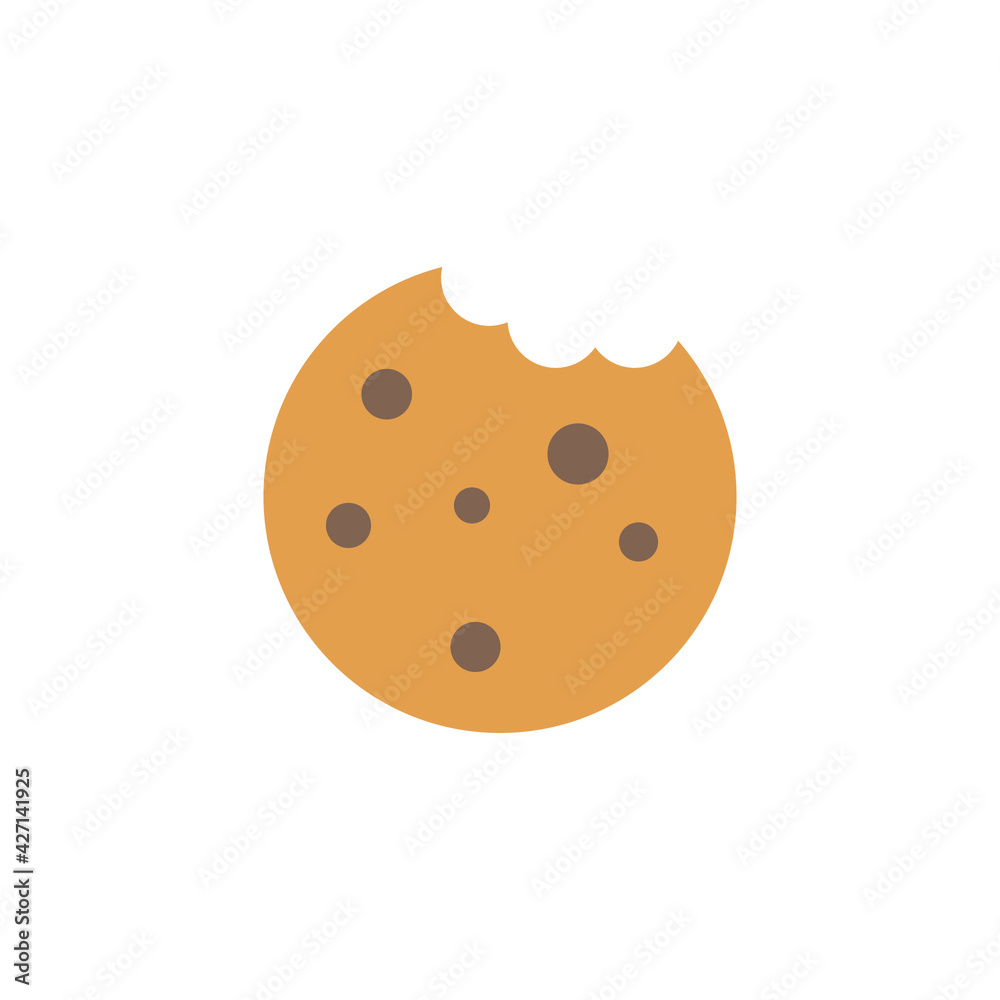 Cookie icon. Flat style sign symbol. Browser concept for app and web design. Vector illustration isolated on white background. EPS 10. Cookie icon. Flat style sign symbol. Browser concept for app and web design. Vector illustration isolated on white background. EPS 10.