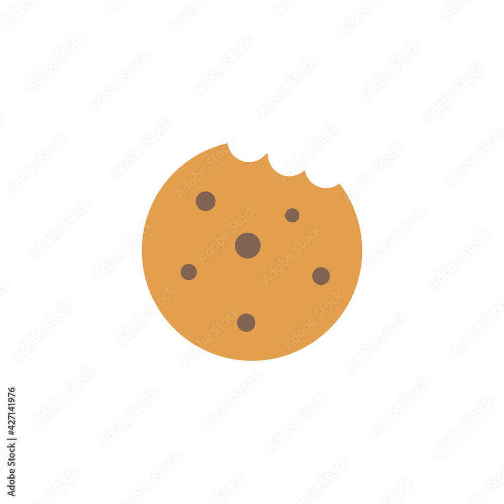 Cookie icon. Flat style sign symbol. Browser concept for app and web design. Vector illustration isolated on white background. EPS 10. Cookie icon. Flat style sign symbol. Browser concept for app and web design. Vector illustration isolated on white background. EPS 10.