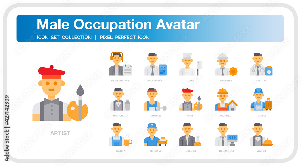Occupation Avatar icon set Occupation Avatar icon set