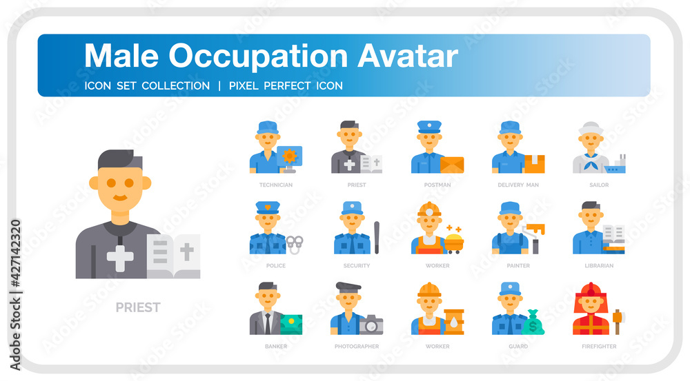 Occupation Avatar icon set