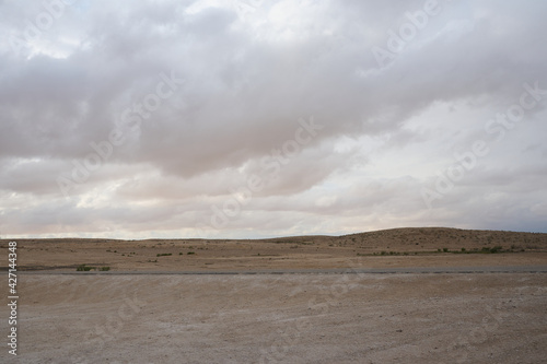 landscape with the negev desert in the south of israel