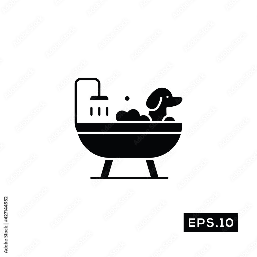 Pet Salon Icon vector. Pet Grooming Icon or Logo Illustration Vector Template For Web and Mobile Pet Salon Icon vector. Pet Grooming Icon or Logo Illustration Vector Template For Web and Mobile