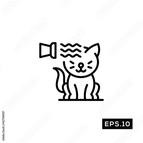 Pet Salon line Icon vector. Pet Grooming Icon or Logo Illustration Vector Template For Web and Mobile