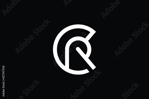Creative Innovative Initial CR logo and RC logo. CR Letter Minimal luxury Monogram. RC Professional initial design. Premium Business typeface. Alphabet symbol and sign.