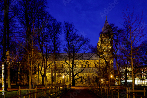 Lund, Sweden The Lund Cathedral at night.