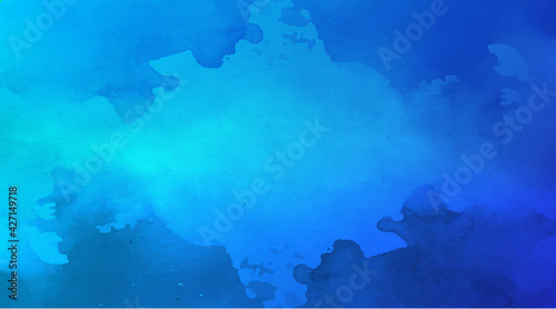 Blue ocean style watercolor abstract background