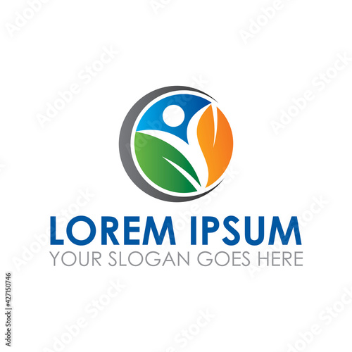 health care vector , nature medical logo