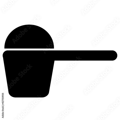 scoop icon on white background. flat style. detergent scoop sign. washing powder symbol.