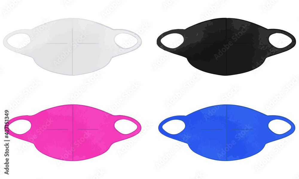 3D masks with round ear hooks