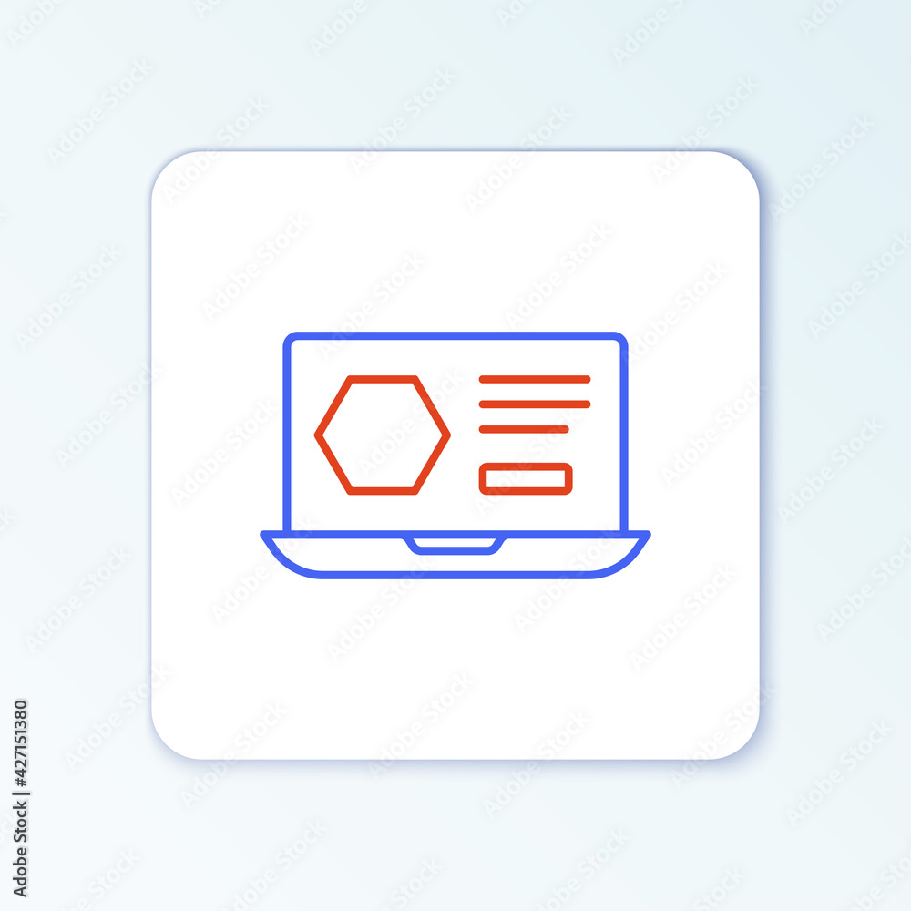 Line Honey online service or platform icon isolated on white background. Countryside organic product. Online shop. Colorful outline concept. Vector Line Honey online service or platform icon isolated on white background. Countryside organic product. Online shop. Colorful outline concept. Vector