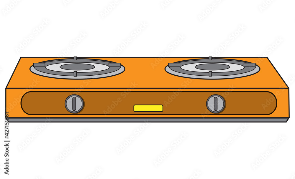 Fototapeta premium gas stove vector illustration,isolated on white background