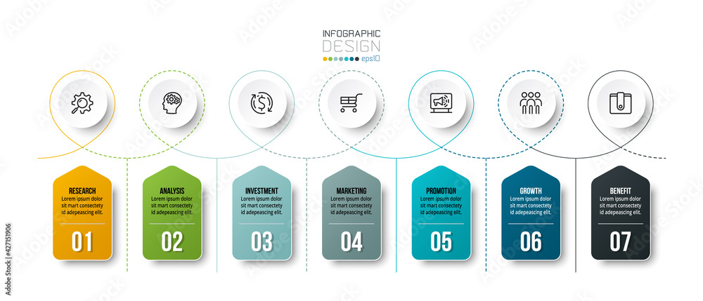 Timeline chart business infographic template. Timeline chart business infographic template.
