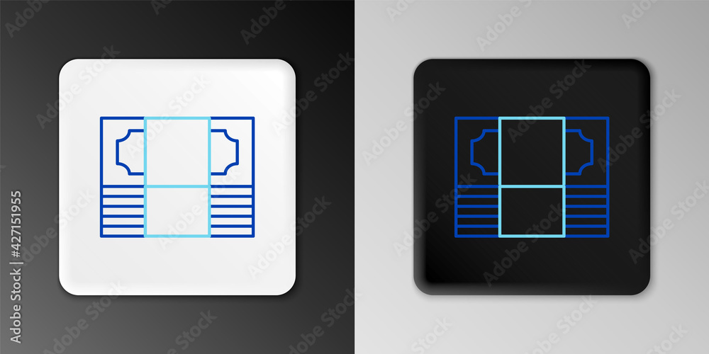 Line Stacks paper money cash icon isolated on grey background. Money banknotes stacks. Bill currency. Colorful outline concept. Vector Line Stacks paper money cash icon isolated on grey background. Money banknotes stacks. Bill currency. Colorful outline concept. Vector