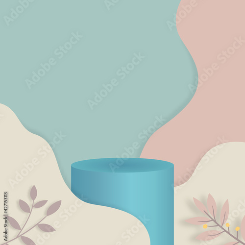 3D product presentation,  mockup, show product, podium, stage pedestal. 3d render marble podium, product cylinder scene.