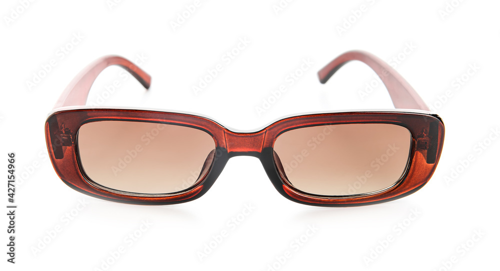 Stylish sunglasses on white background Stylish sunglasses on white background