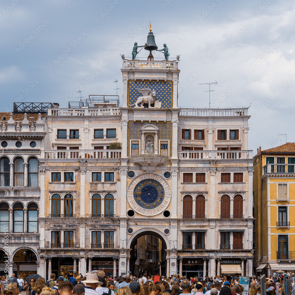 Torre dell'Orologio at St. Mark's Square, Venice, Italy.