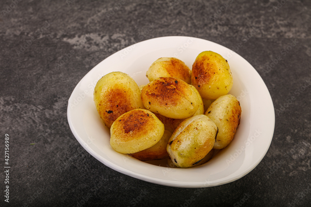Roasted baby potato in the bowl Roasted baby potato in the bowl