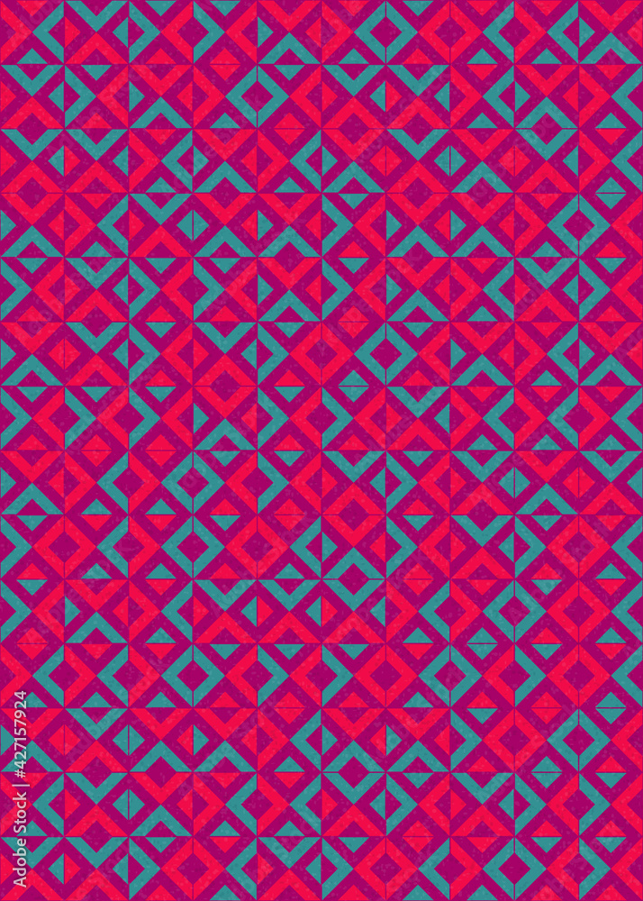 Abstract Geometric Pattern generative computational art illustration