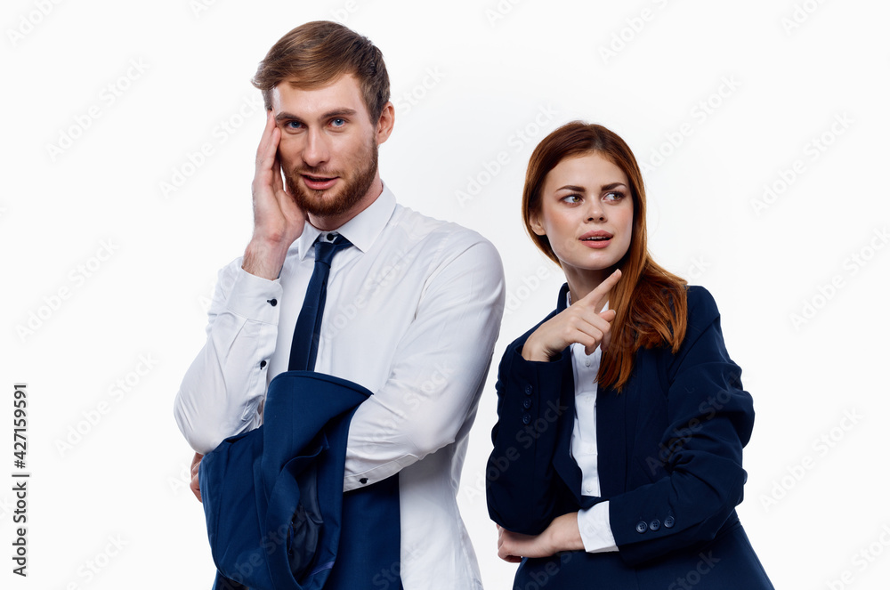 man and woman work colleagues officials professional office man and woman work colleagues officials professional office