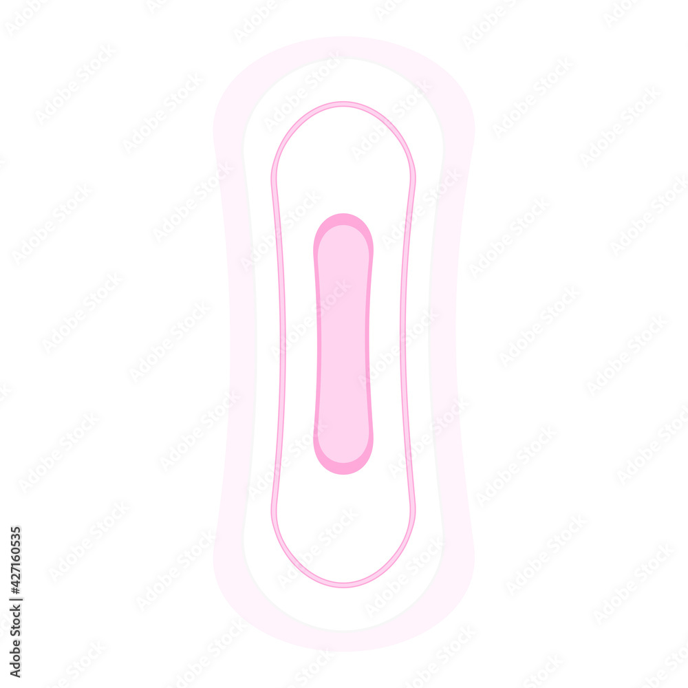 Cartoon vector illustration object Sanitary napkin Cartoon vector illustration object Sanitary napkin