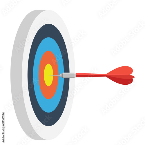 Cartoon vector illustration object darts game