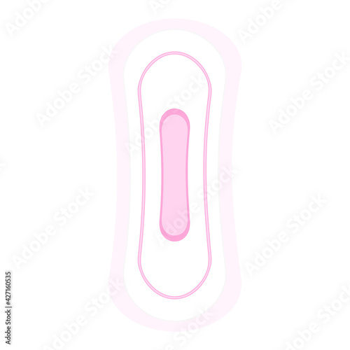 Cartoon vector illustration object Sanitary napkin