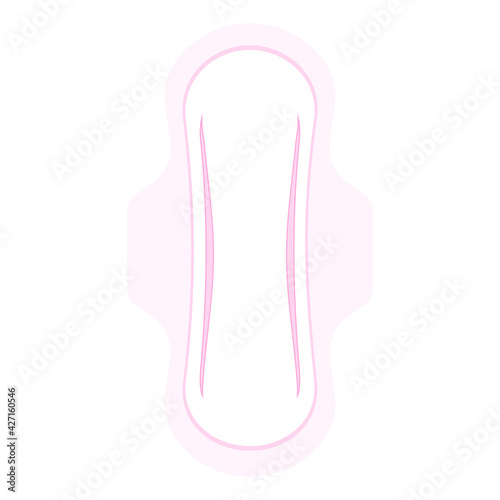 Cartoon vector illustration object Sanitary napkin