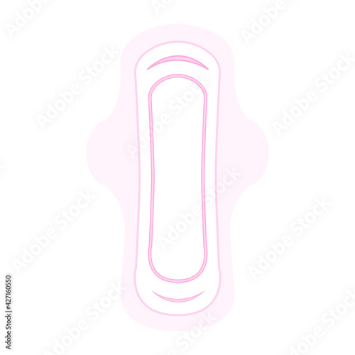 Cartoon vector illustration object Sanitary napkin