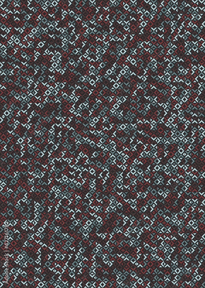 Abstract Geometric Pattern generative computational art illustration