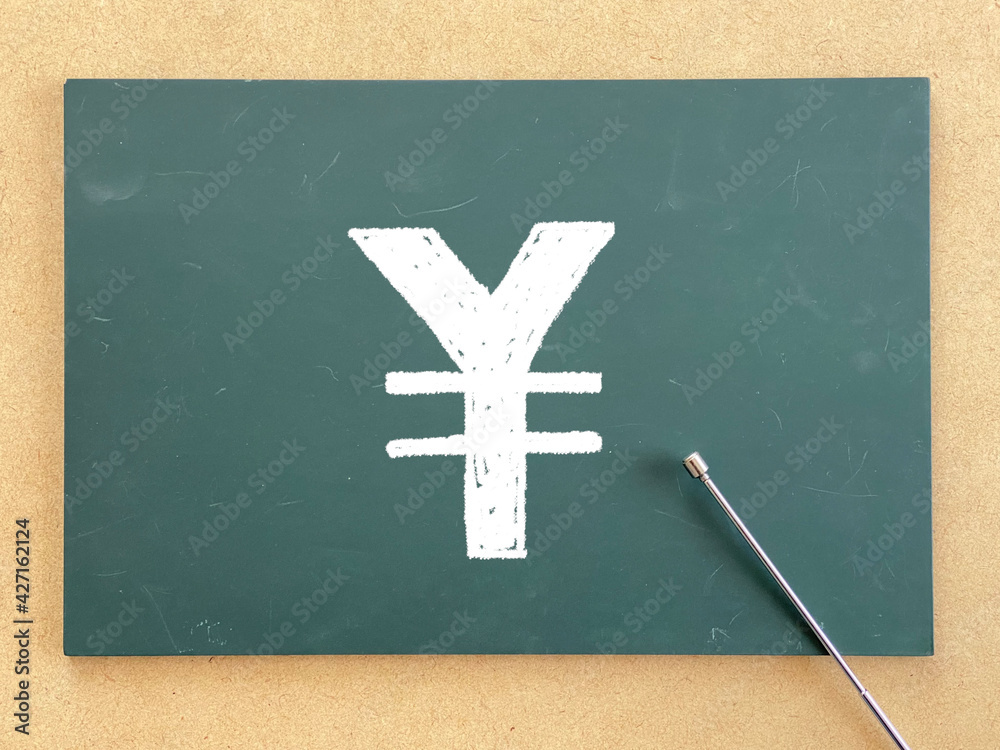 黒板と指示棒 円マークイラスト入り Stock Photo Adobe Stock