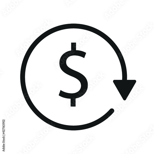 Wallpaper Mural Chargeback glyph icon, line style. Chargeback is a time when money is held by the bank because of a dispute when a card transaction occurs Torontodigital.ca