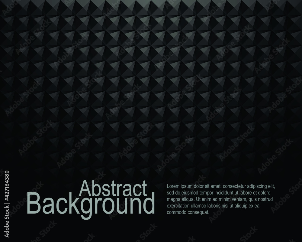 Black abstract texture. Vector background 3d paper art backgrounds. Abstract Background Balck