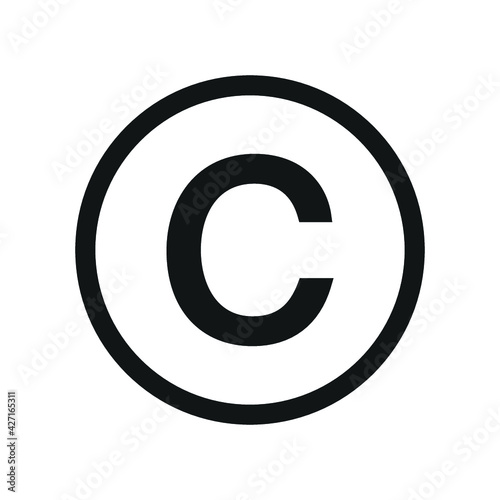 Copyright signage icon