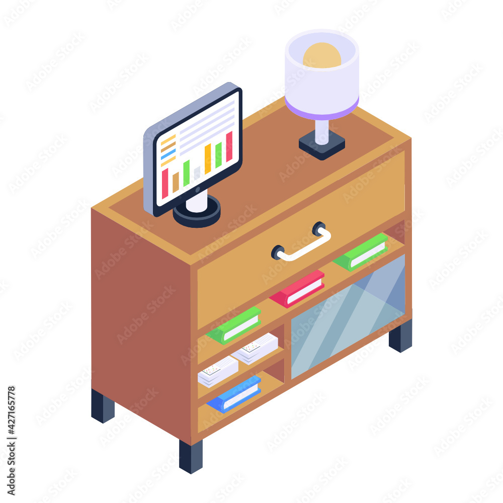 Work table isometric icon is editable and premium
Work table isometric icon is editable and premium