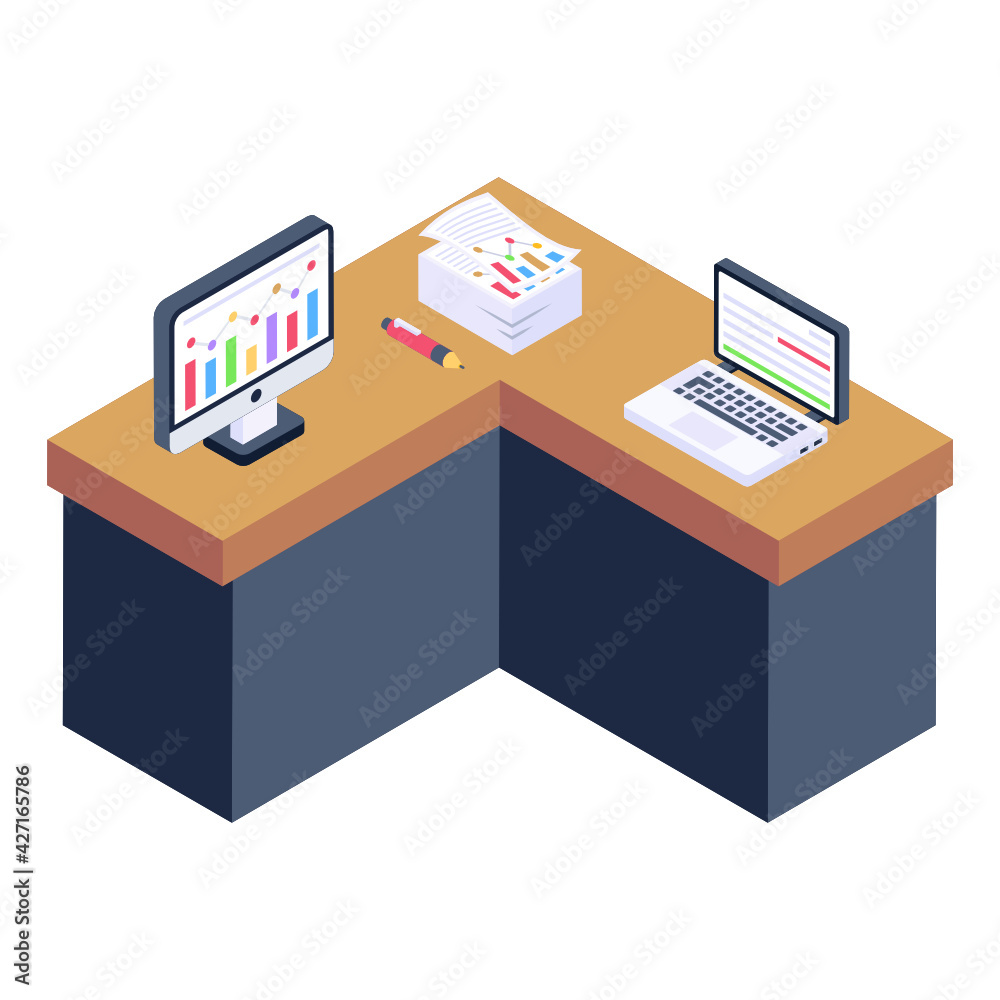 Work table isometric icon is editable and premium
Work table isometric icon is editable and premium