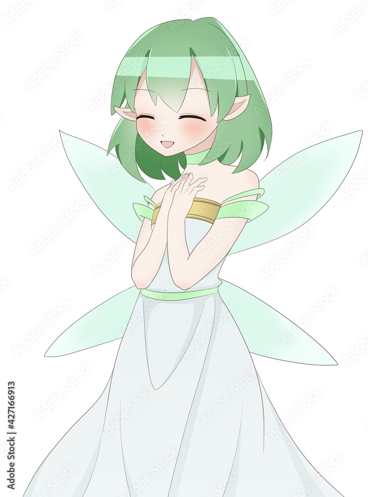 妖精 緑 ニコニコ 妖精 緑 ニコニコ