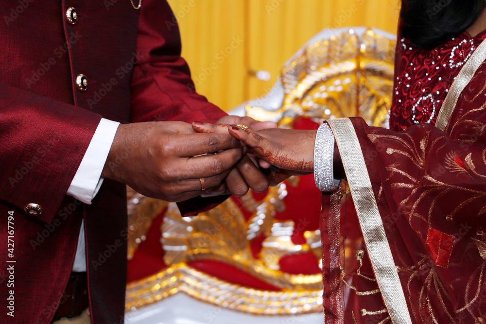 Indian family wedding and engagement concept Indian family wedding and engagement concept