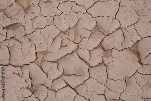 Dry soil and cracked soil surface