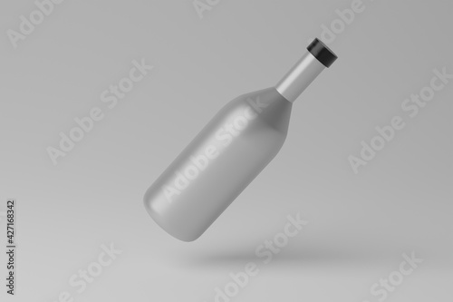 3D Illustration. Blank Bottle Mockup