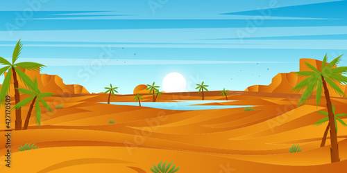 
Download this desert background vector with premium offer, flat desert view illustration  

