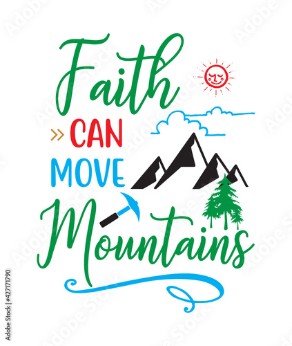 Faith Can Move Mountains - Sweatshirt - Pullover Sweater - Women's Sweater - Jesus - God - Shirt - Christmas - Christian Shirt