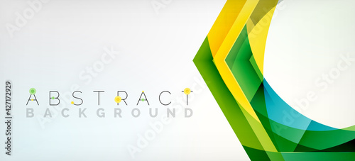 Vector color hexagons geometric abstract background