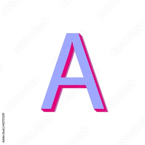 3D letter A on a white background.