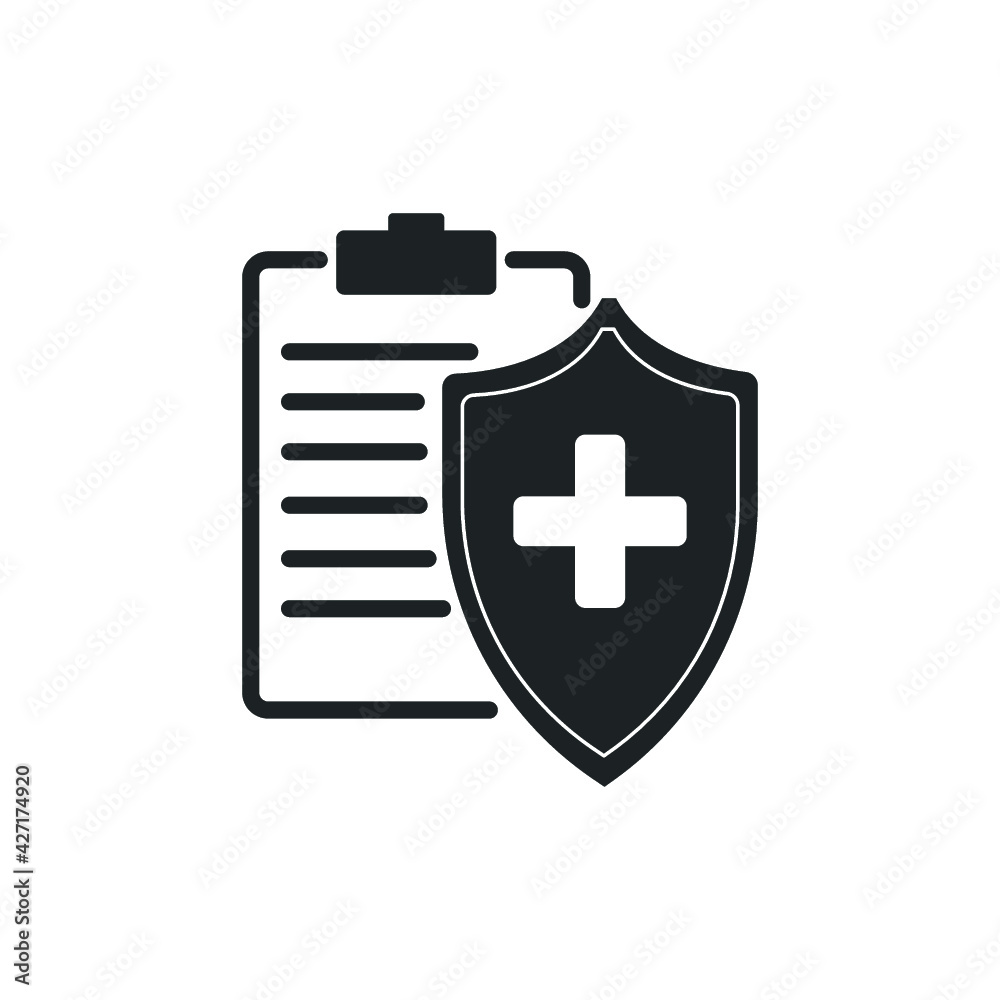 Medical insurance icon on white background Medical insurance icon on white background