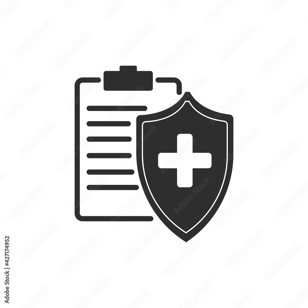 Medical insurance icon on white background Medical insurance icon on white background