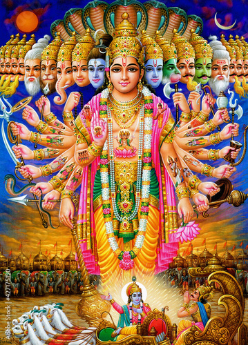 Fototapeta indian god krishna in virat roop