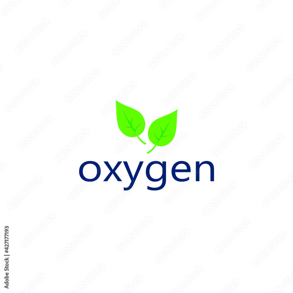 picture of two green leaves above the oxygen sentence