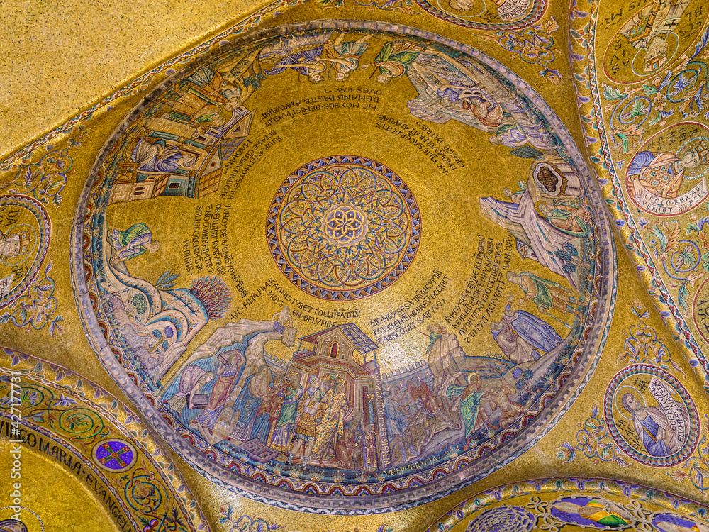 Mosaic of the Saint Mark's Basilica, Venice, Italy.