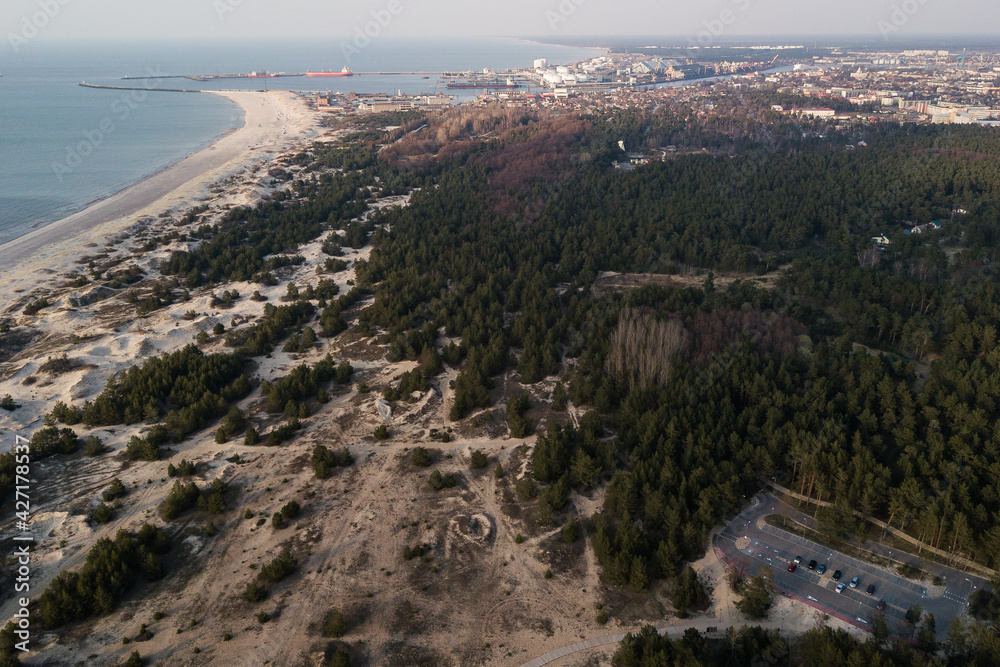 Aerial view of Ventspils, Latvia.