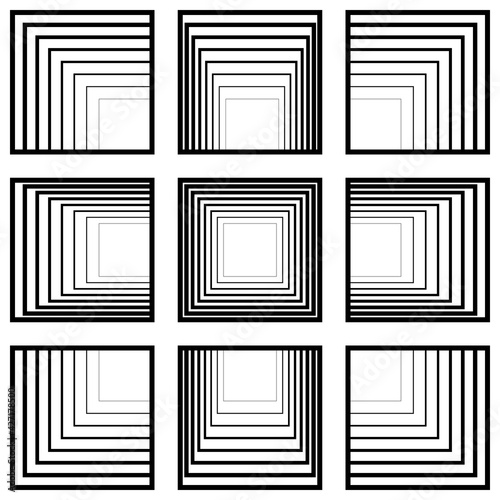 Set of window squares with ...
